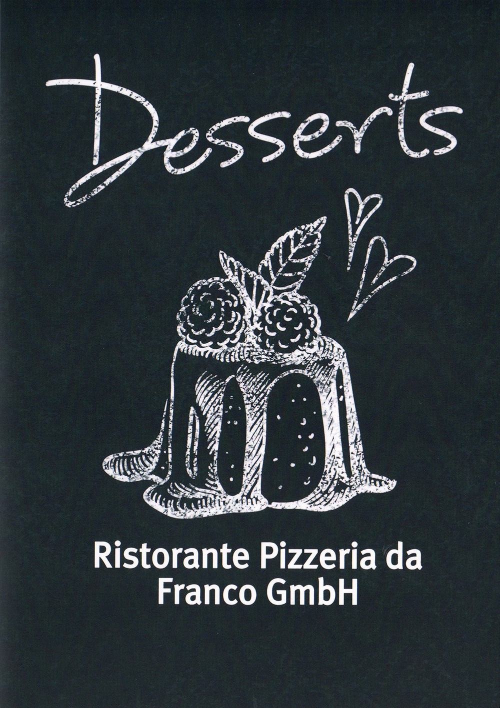 Dessertkarte Einleitung