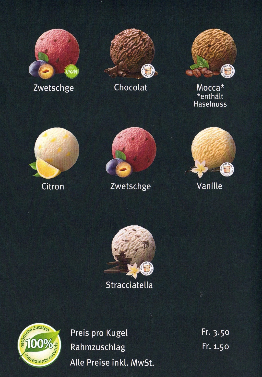 Diverse Glacekugeln einzeln